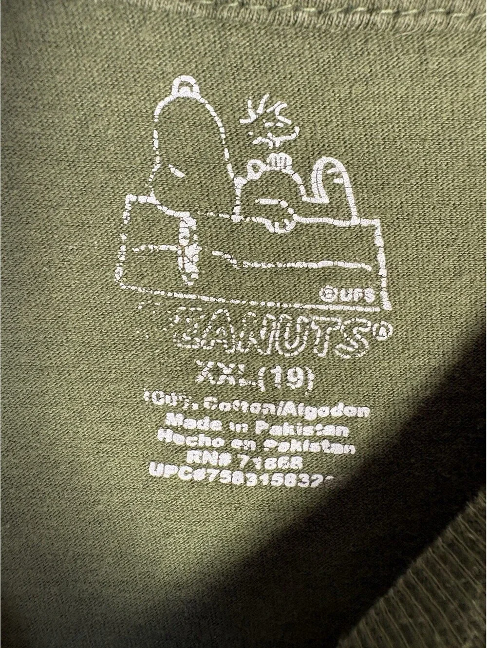 Peanuts Snoopy Woodstock Girls XXL 19 Green Doghouse Graphic T Shirt Tee